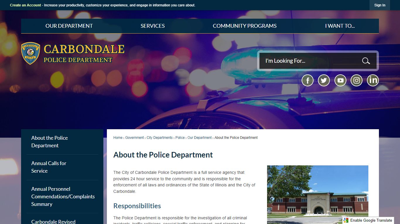 About the Police Department | Carbondale, IL